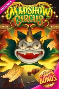 Immagine "Madshow Circus" – Slot di gioco "Madshow Circus" con un clown spaventoso e simboli di monete